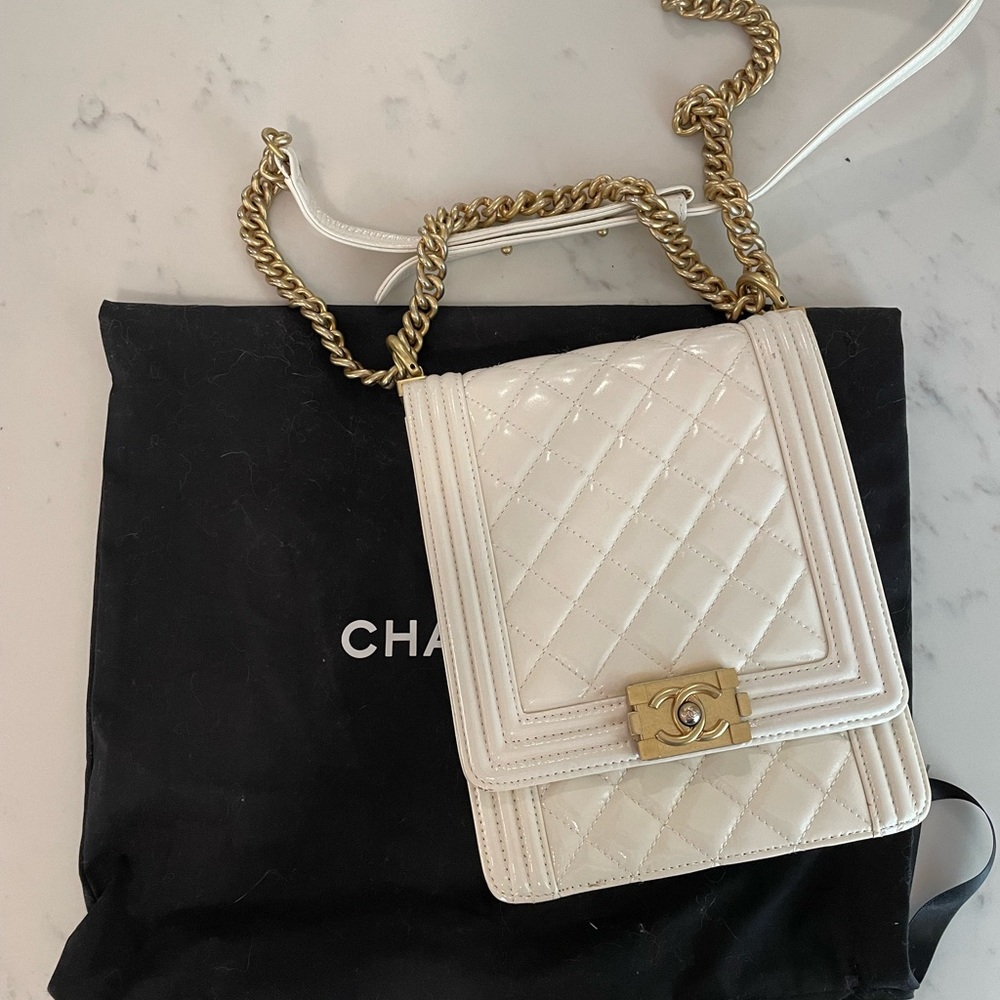 White boy bag crossbody purse